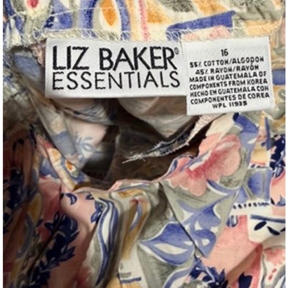 Vintage 90s Liz Baker Essentials Floral Midi Skirt Size 16 NWT - Picture 4 of 6